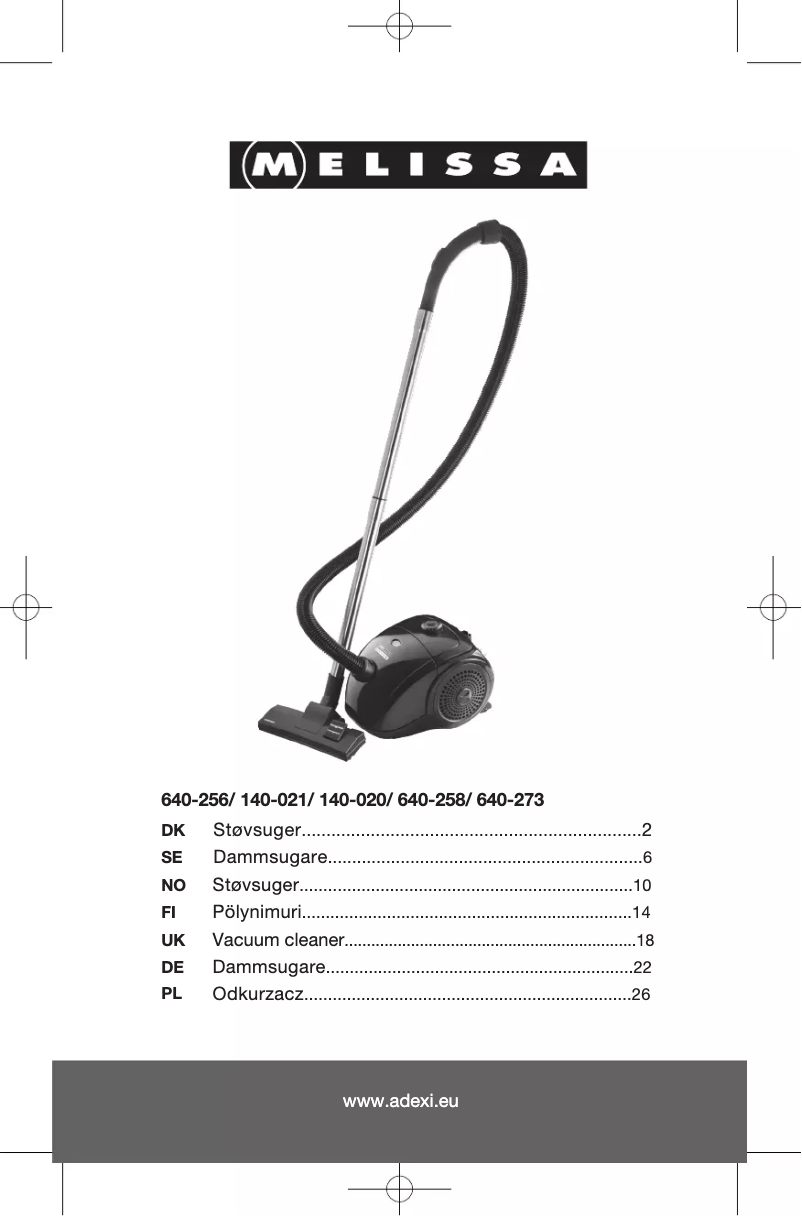 Página 1 del manual Manual de usuario Melissa 640-258