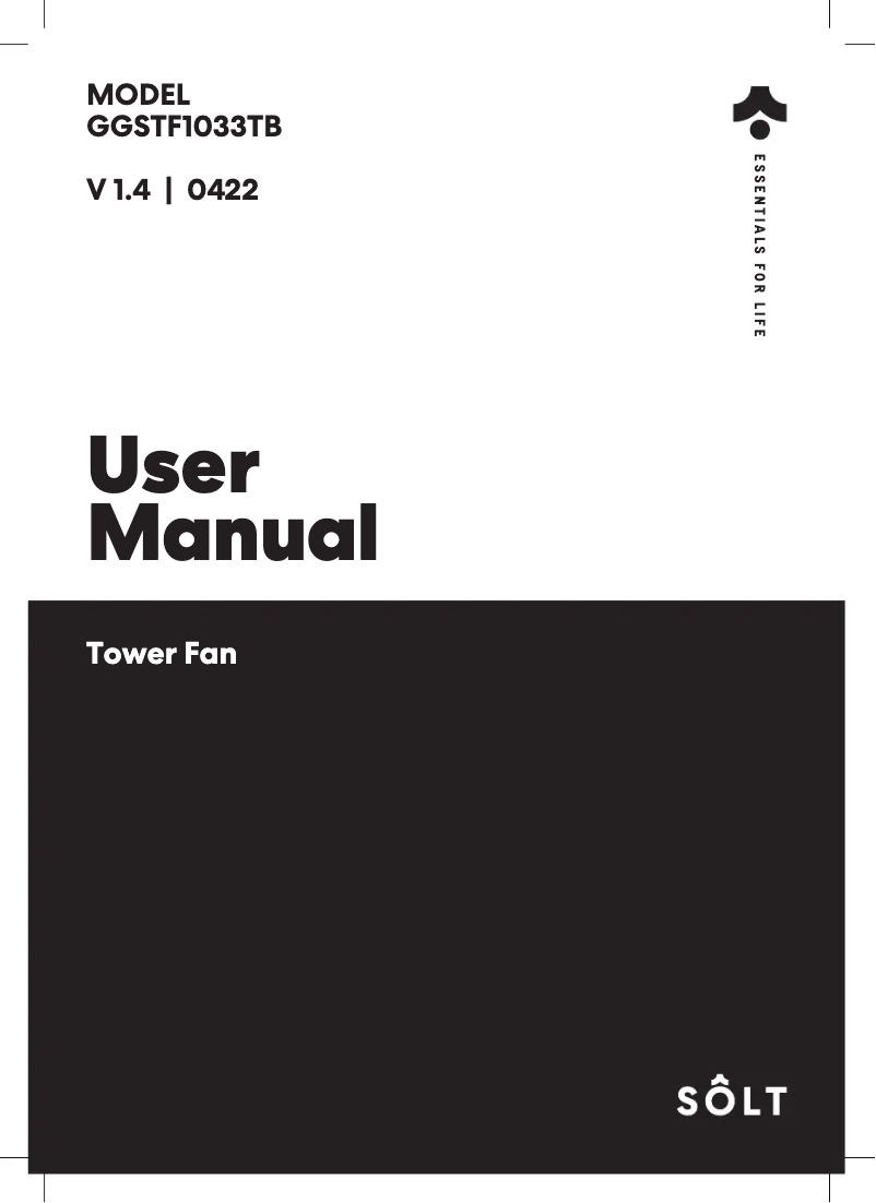 Page 1 de la notice Manuel utilisateur Sôlt GGSTF1033TB