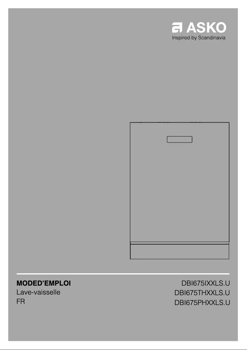 Page 1 de la notice Manuel utilisateur Asko DBI675THXXLS.U