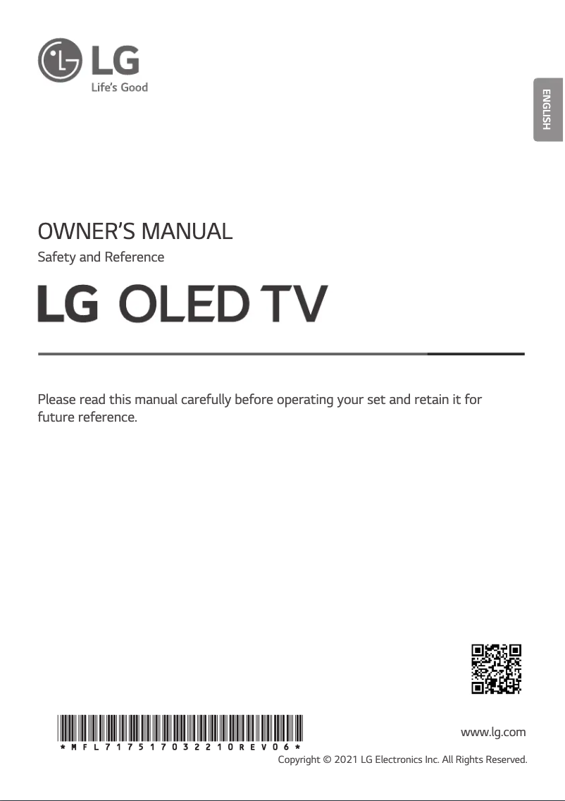 Page 1 de la notice Manuel utilisateur LG OLED83C17LA