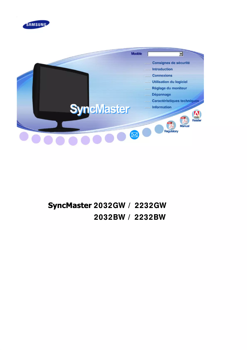 Página 1 del manual Manual de usuario Samsung SyncMaster 2232GW