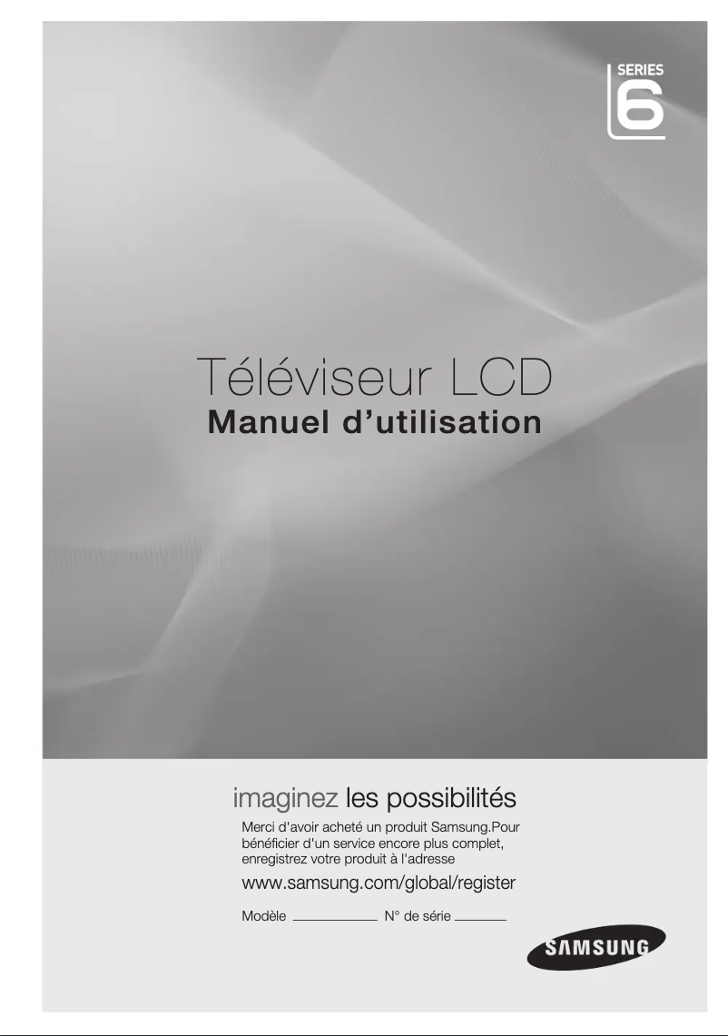 Page 1 de la notice Manuel utilisateur Samsung LA40C630K1R