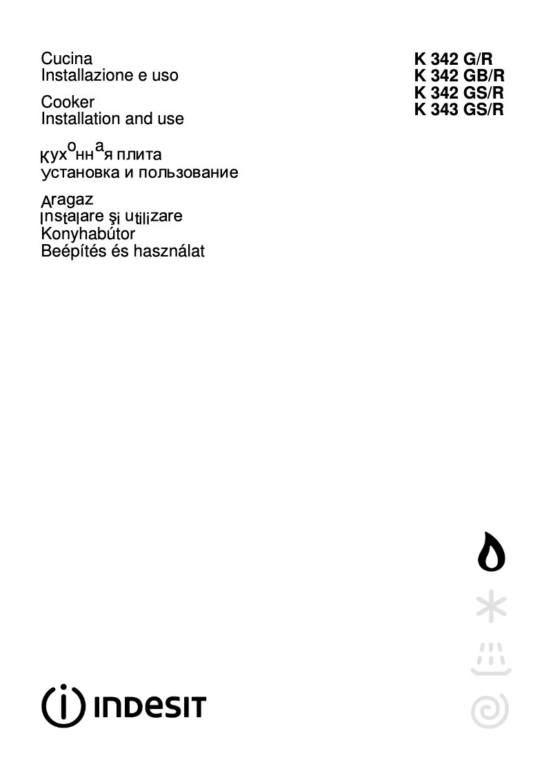 Page 1 de la notice Manuel utilisateur Indesit K 342 W