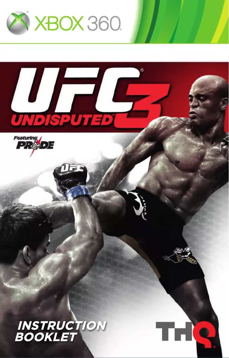 Page 1 of the manual User Manual Microsoft UFC 3 - Undisputed (Xbox 360)