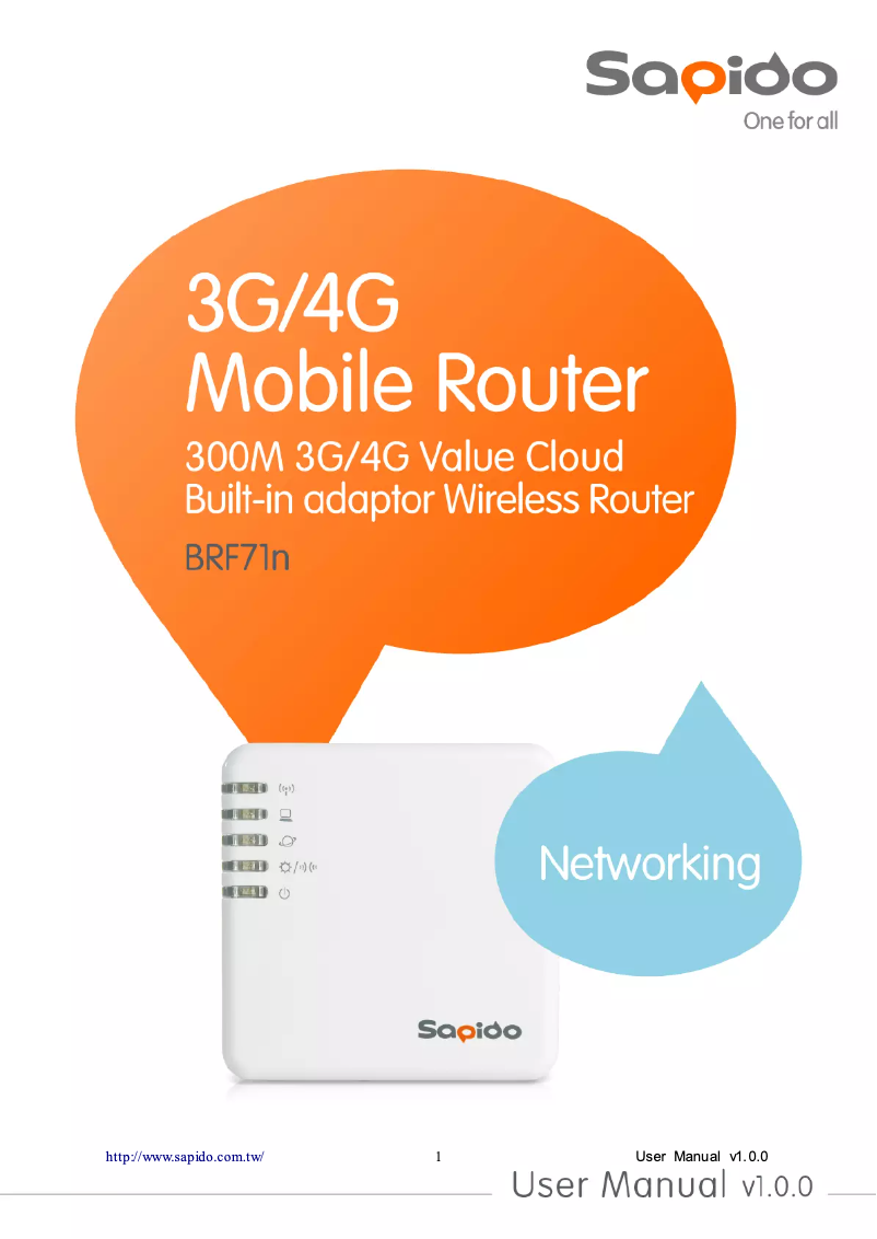 Page 1 de la notice Manuel utilisateur Sapido BRF71N