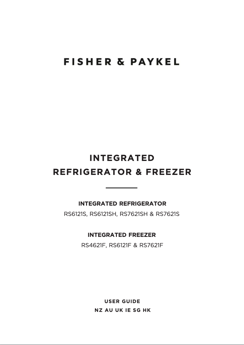 Página 1 del manual Manual de usuario Fisher & Paykel RS7621SRHK2