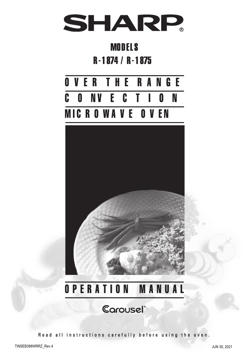 Página 1 del manual Manual de usuario Sharp R-1874T