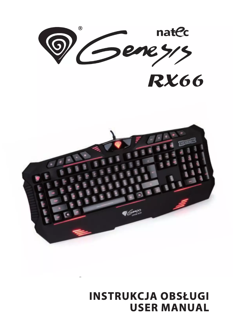 Page 1 de la notice Manuel utilisateur Natec Genesis RX66