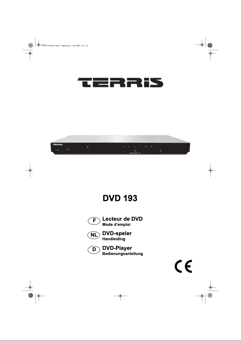 Page 1 de la notice Manuel utilisateur Terris DVD 193