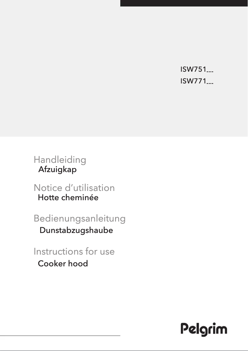 Page 1 de la notice Manuel utilisateur Pelgrim ISW751RVS