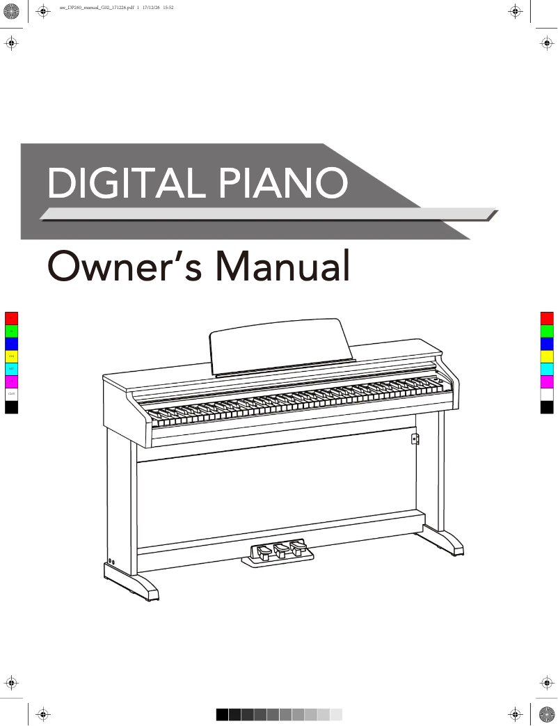 Page 1 de la notice Manuel utilisateur Medeli DP260/RW