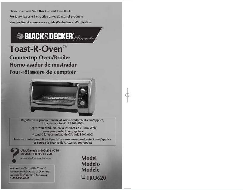 Image de la première page du manuel de l'appareil Toast-R-Oven TRO620