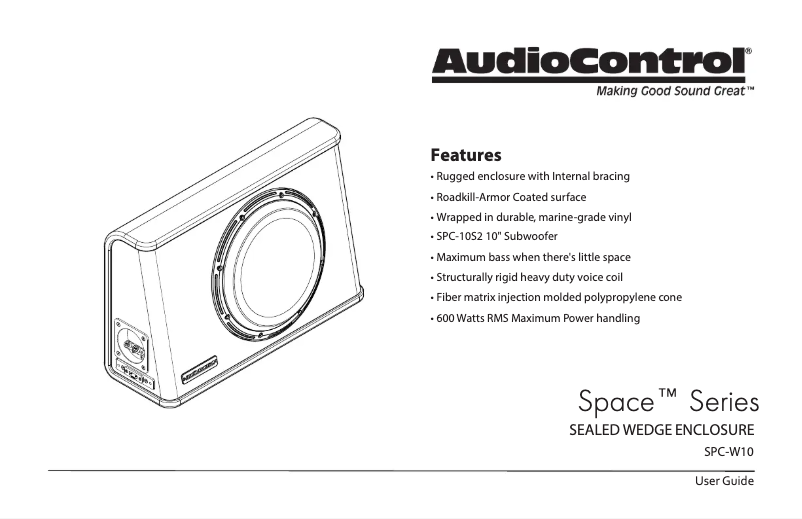 Page 1 of the manual User Manual AudioControl SPC-W10