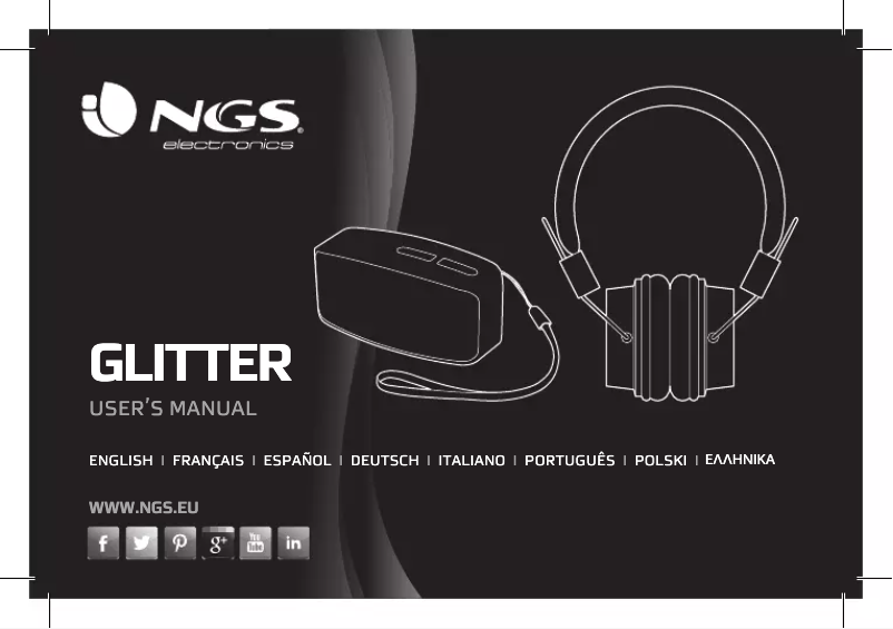 Page 1 de la notice Manuel utilisateur NGS Glitter Yellow