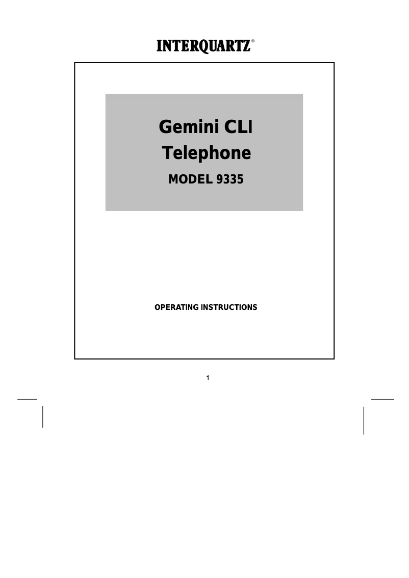 Imagen de la primera página del manual del dispositivo 9335L05