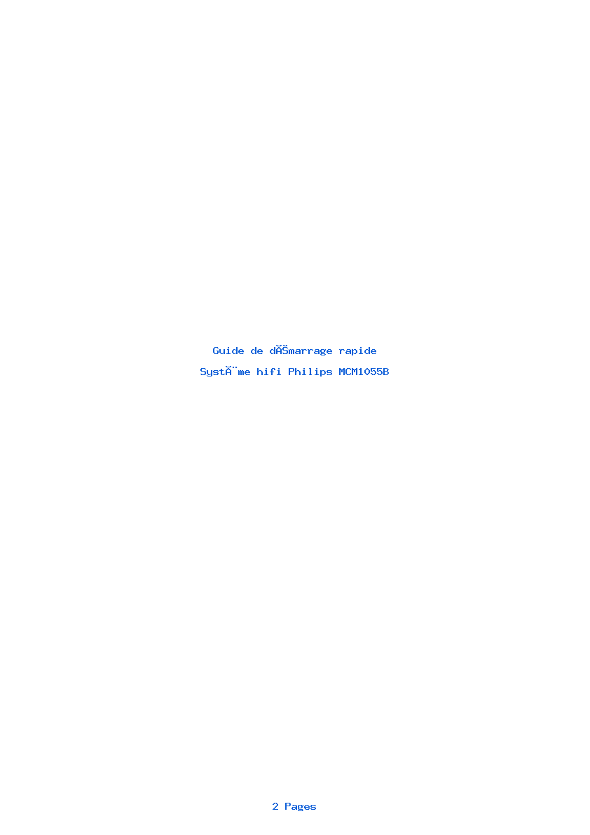 Image de la première page du manuel de l'appareil MCM1055B