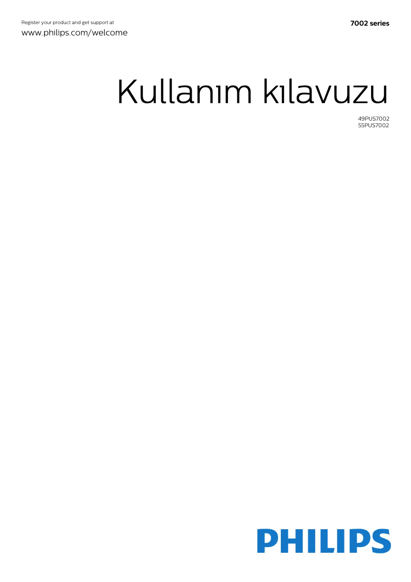 Page n°1 - Mode d'emploi Philips 7000 series 49PUS7002