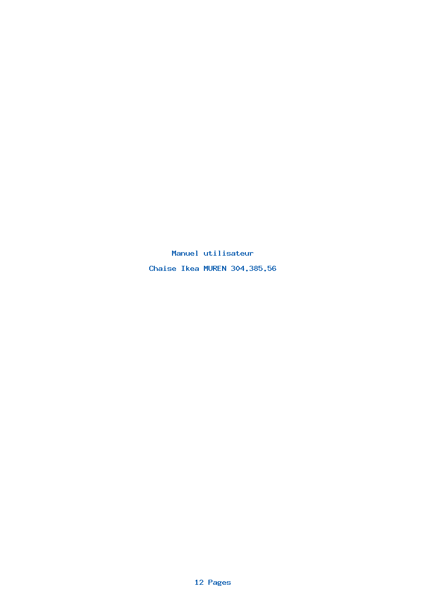 Page 1 de la notice Manuel utilisateur Ikea MUREN 304.385.56