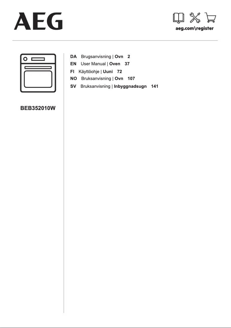 Page 1 de la notice Manuel utilisateur AEG BEB352010W