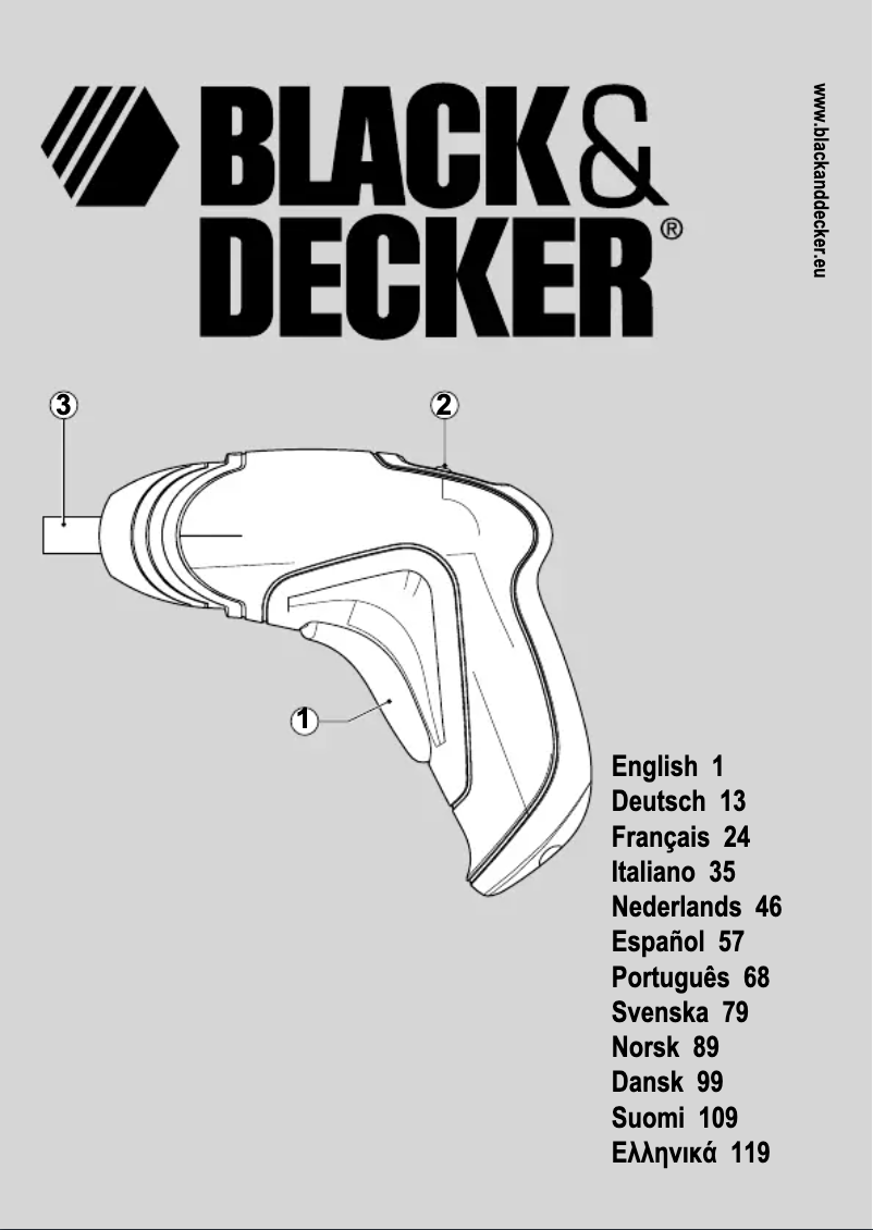Page 1 de la notice Manuel utilisateur Black & Decker KC360NM