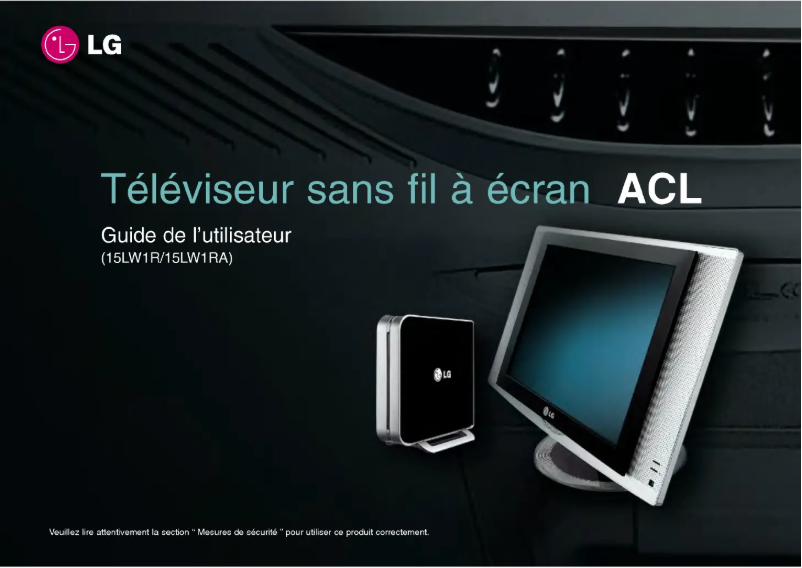 Page 1 de la notice Manuel utilisateur LG 15LW1R