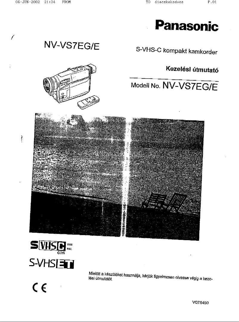 Page 1 de la notice Manuel utilisateur Panasonic NV-VS7EG