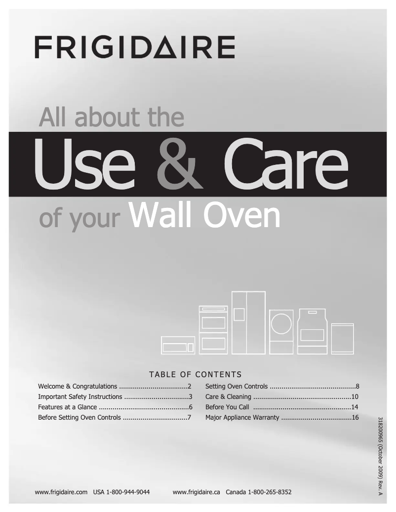 Page 1 de la notice Manuel utilisateur Frigidaire FGB24T3EC