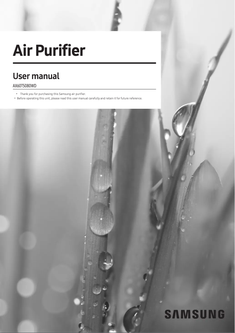 Página 1 del manual Manual de usuario Samsung AX5500K