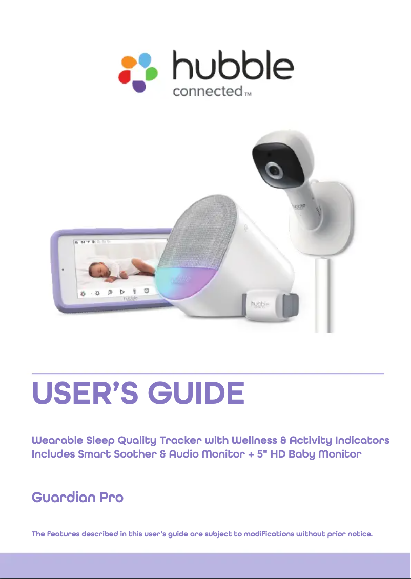 Página 1 del manual Manual de usuario Hubble Connected Guardian Pro