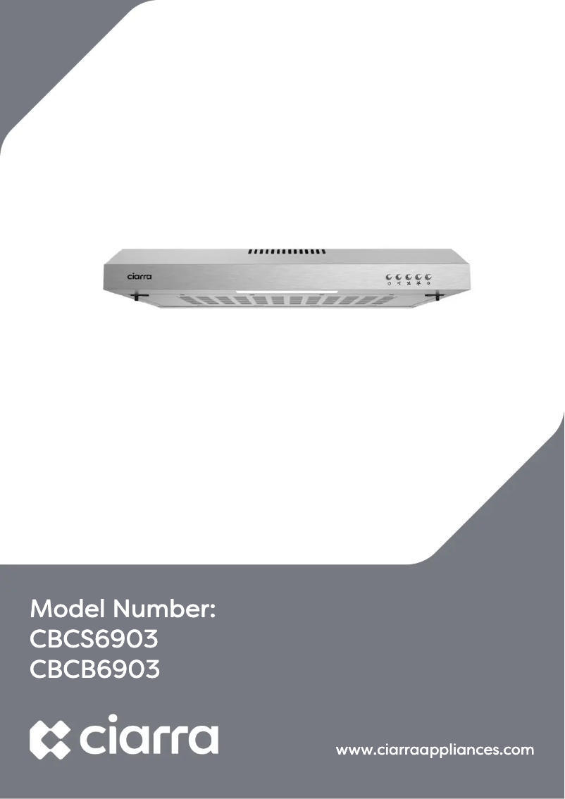 Page 1 de la notice Manuel utilisateur Ciarra CBCB6903