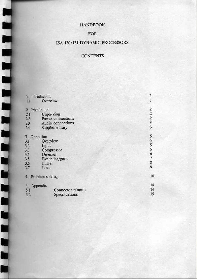 Página 1 del manual Manual de usuario Focusrite ISA 130