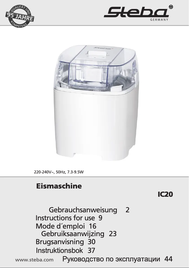 Page 1 de la notice Manuel utilisateur Steba IC20