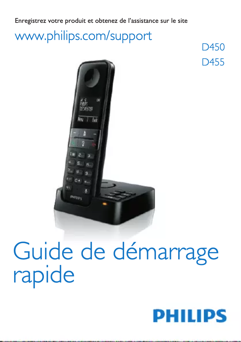 Page n°1 - Guide de démarrage rapide Philips D4502B