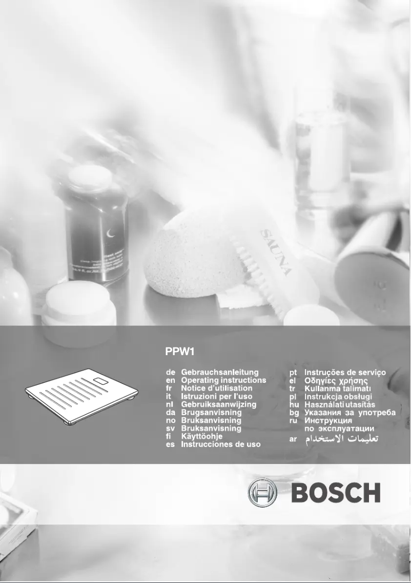 Page 1 de la notice Manuel utilisateur Bosch Axxence Comfort PPW1000
