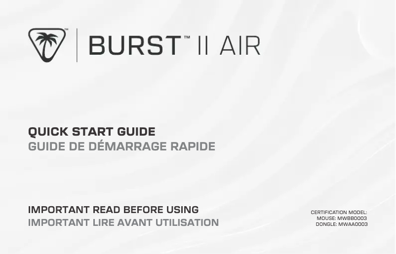 Page 1 de la notice Manuel utilisateur Roccat Burst II Air