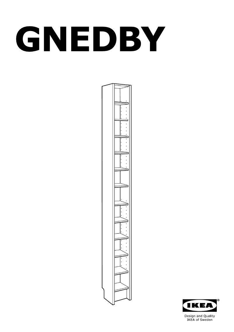 Page 1 de la notice Mode d'emploi Ikea GNEDBY