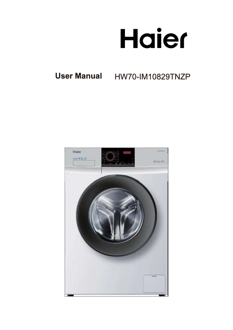 Página 1 del manual Manual de usuario Haier HW70-IM10829TNZP