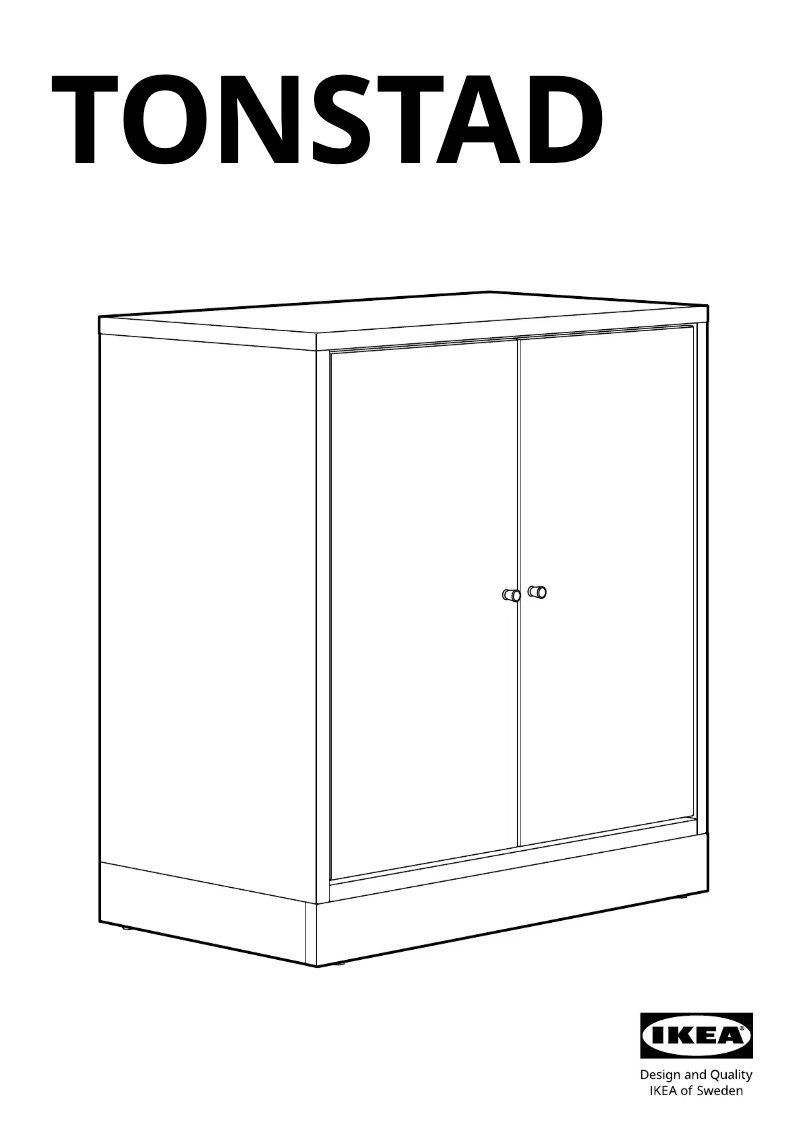 Page 1 de la notice Manuel utilisateur Ikea TONSTAD 604.892.38