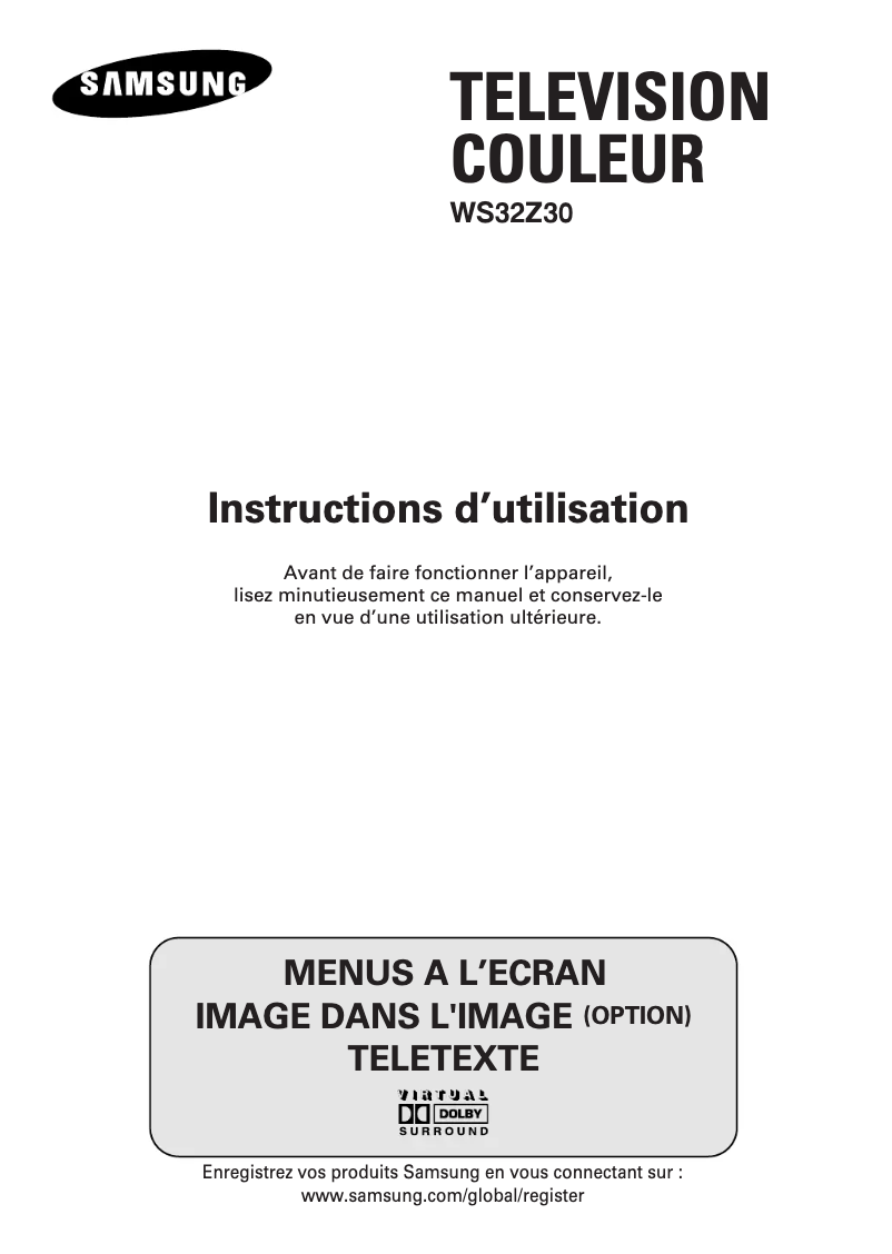 Página 1 del manual Manual de usuario Samsung WS-32Z30HE