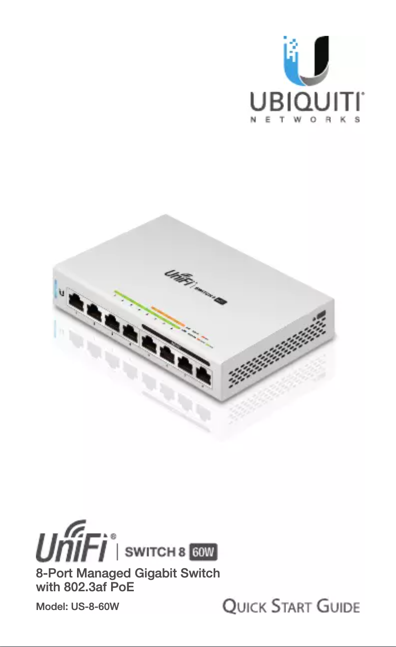 Page 1 de la notice Manuel utilisateur Ubiquiti Networks UniFi Switch 8-150W