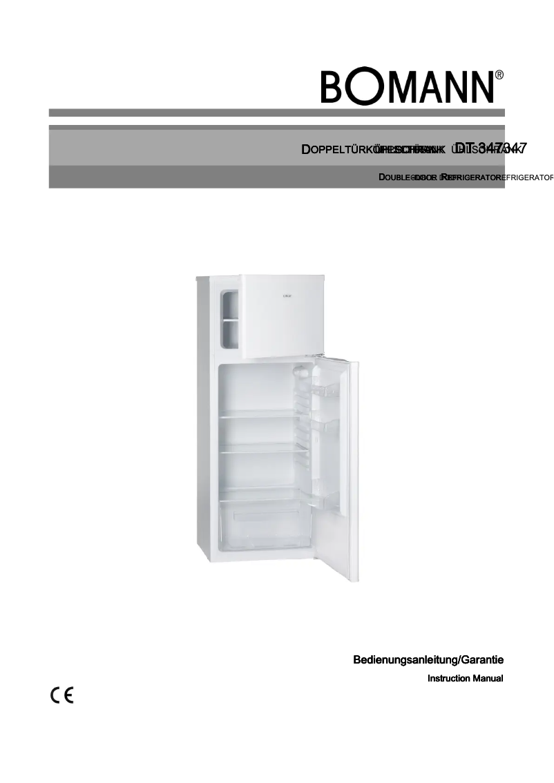 Page 1 de la notice Manuel utilisateur Bomann DT 347