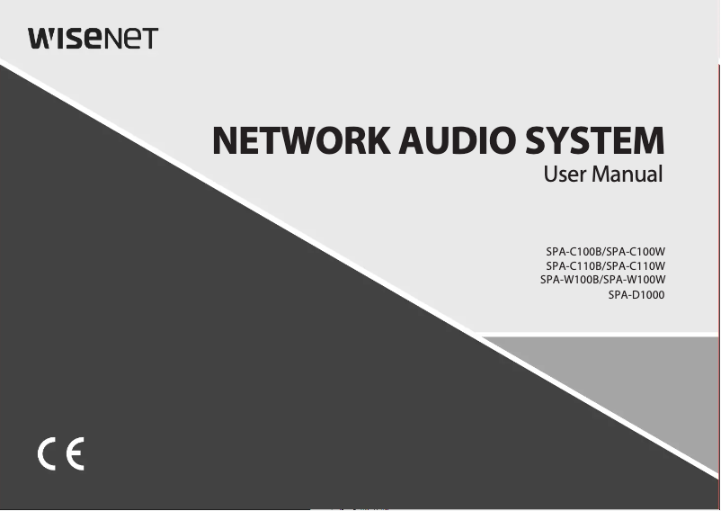 Page 1 of the manual User Manual Hanwha SPA-W100W