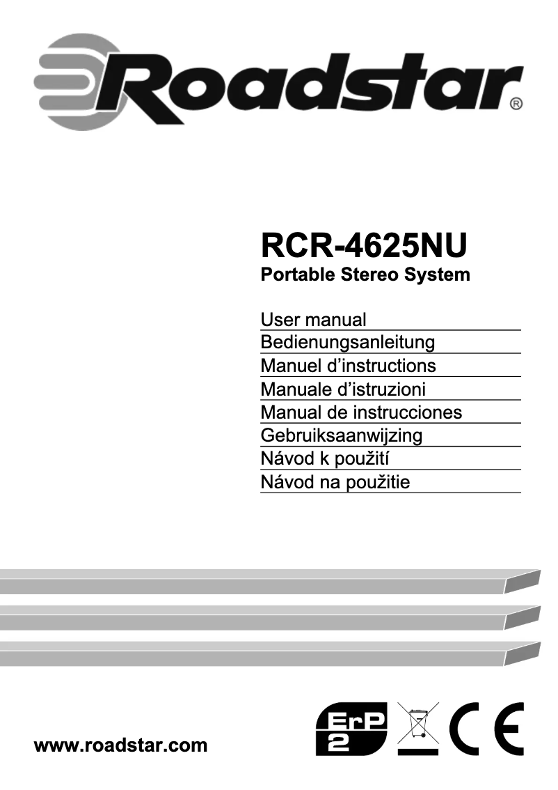 Page 1 of the manual User Manual Roadstar RCR-4625NU