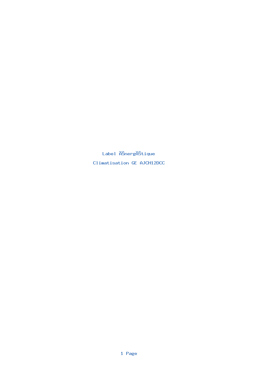 Image de la première page du manuel de l'appareil AJCH12DCC
