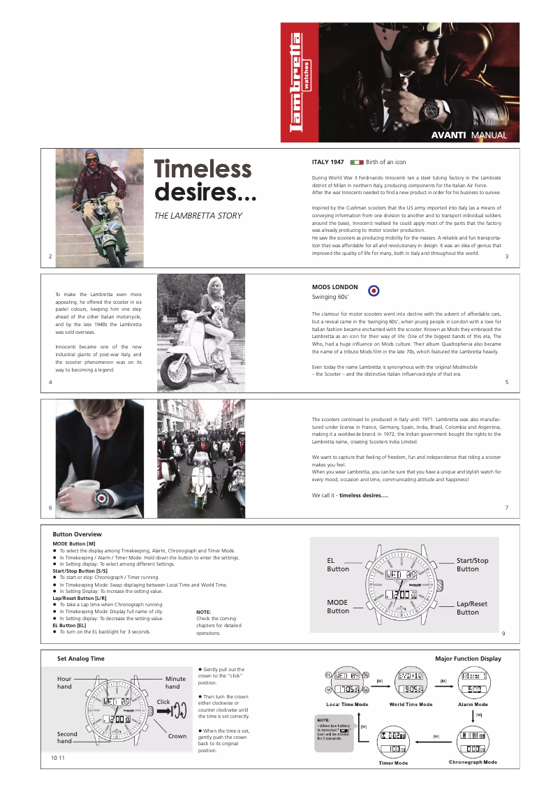 Page 1 of the manual User Manual Lambretta Avanti