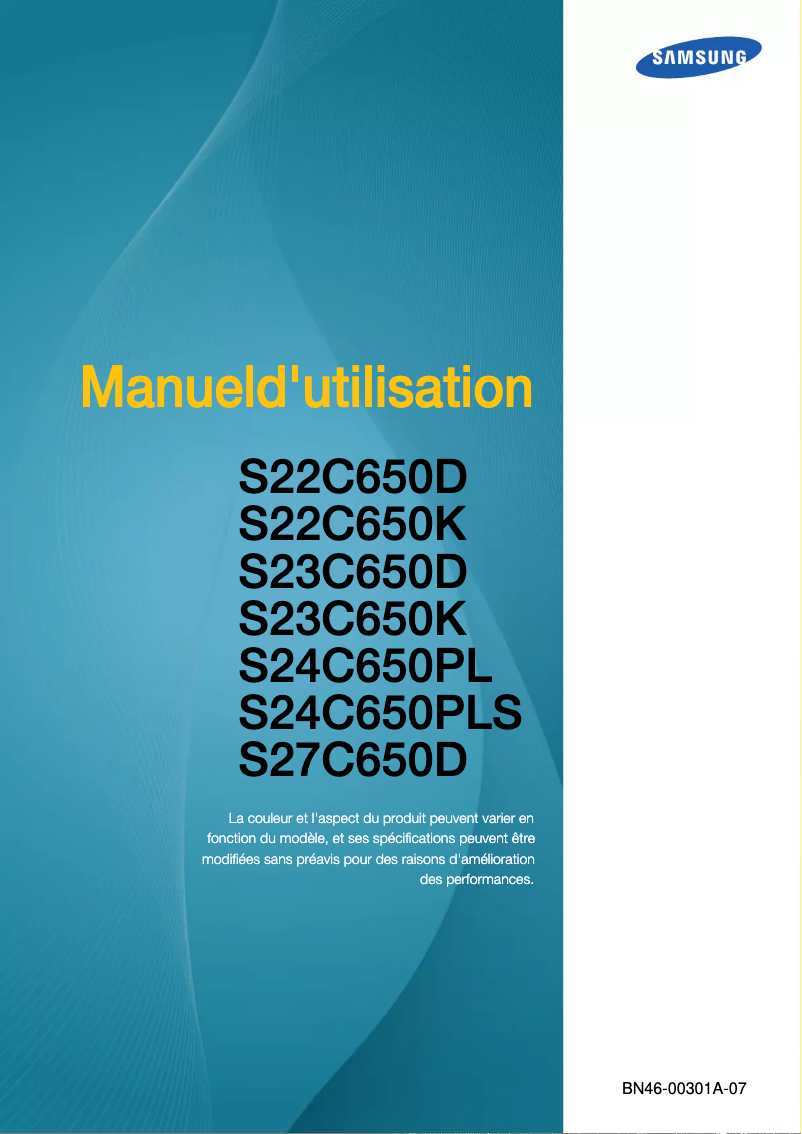 Página 1 del manual Manual de usuario Samsung S27C650D