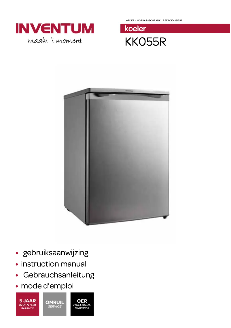 Page 1 de la notice Manuel utilisateur Inventum KK055R