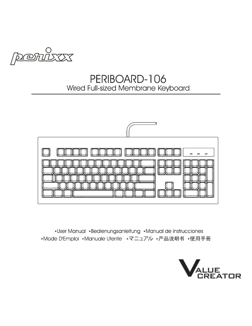 Page 1 de la notice Manuel utilisateur Perixx PERIBOARD-106