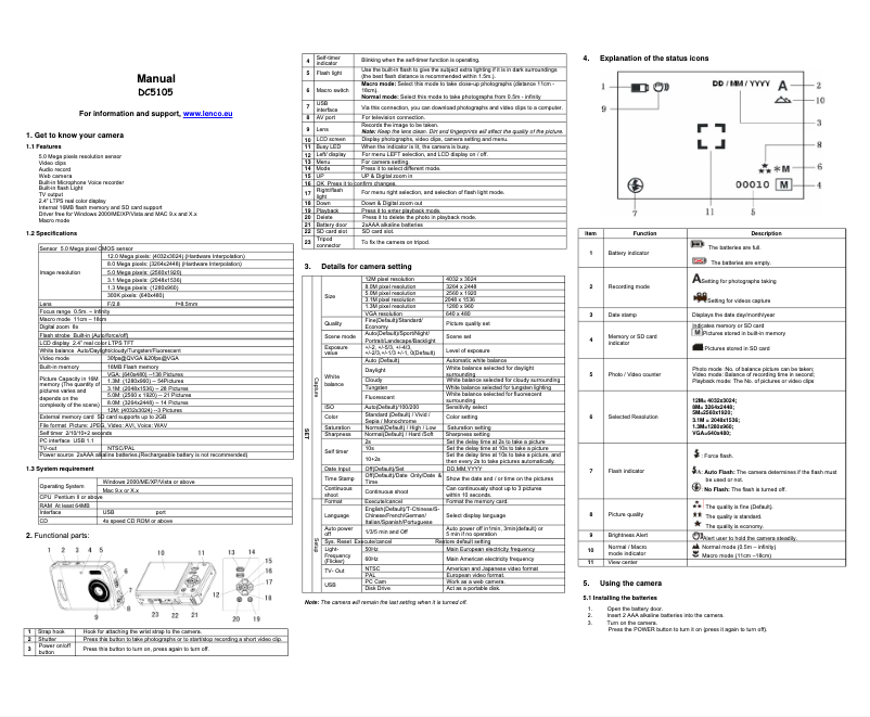 Page 1 de la notice Manuel utilisateur Lenco DC-5105