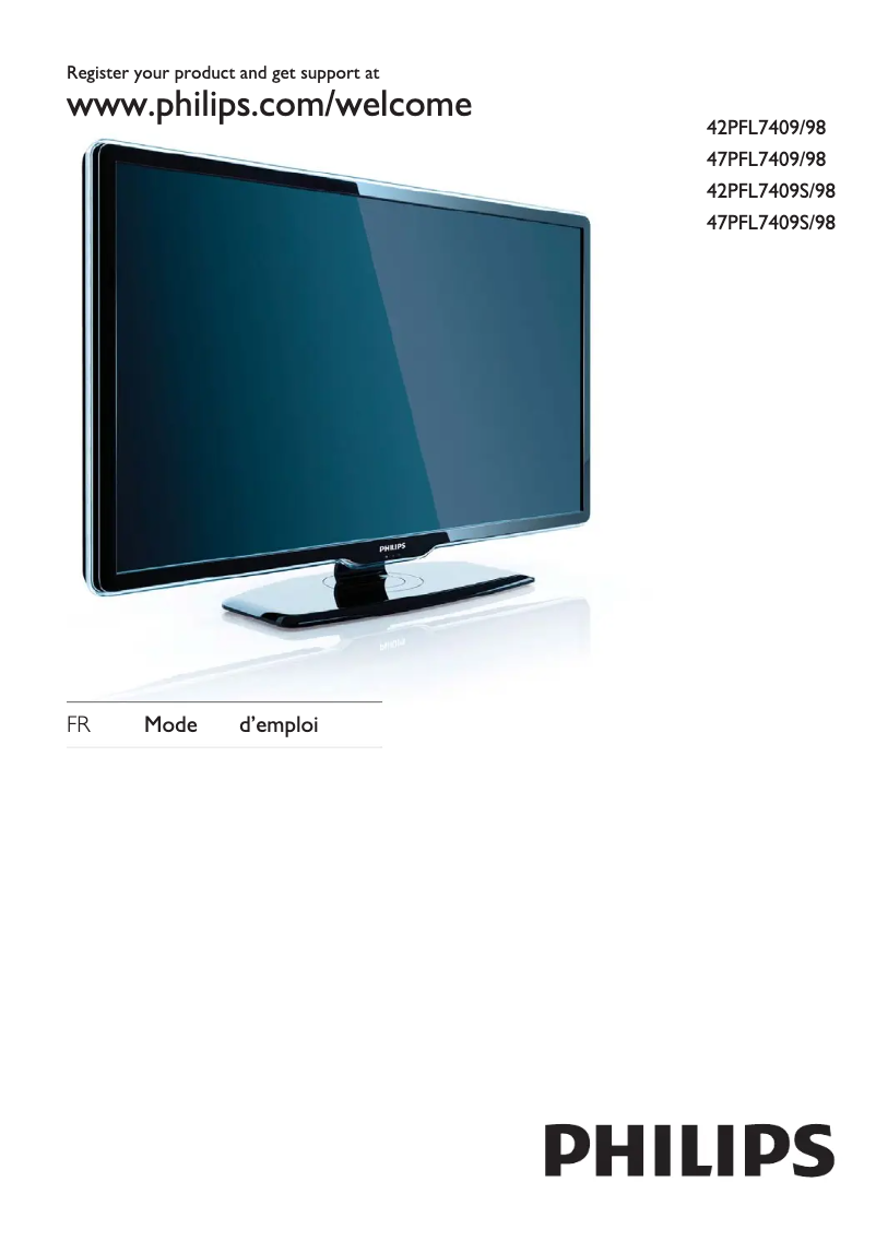 Page 1 of the manual User Manual Philips 47PFL7409